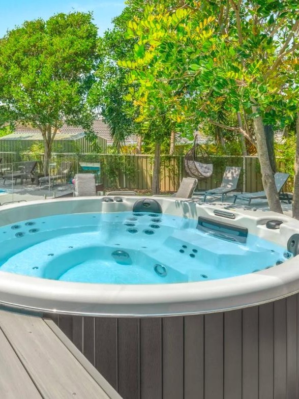 Managed property with an outdoor spa